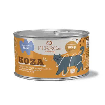 Catering karma mokra dla kotów koza 185g