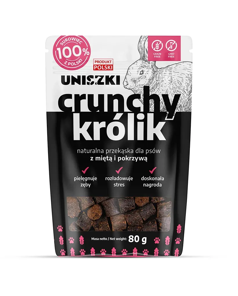 Crunchy królik mięta pokrzywa 80g