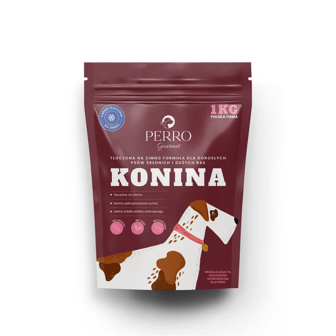 Karma sucha tłoczona na zimno Gourmet konina 1kg