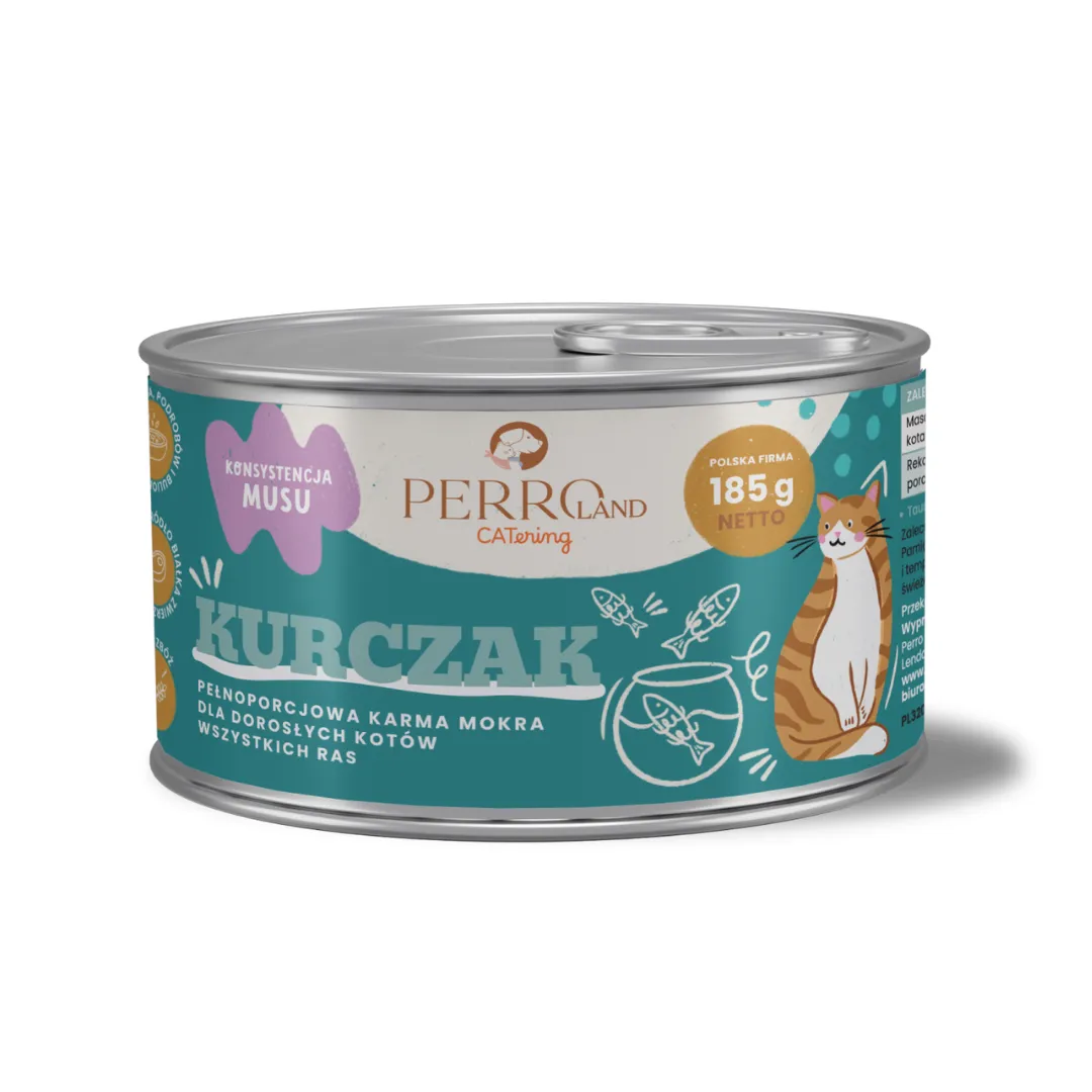 Catering karma mokra dla kotów kurczak 185g