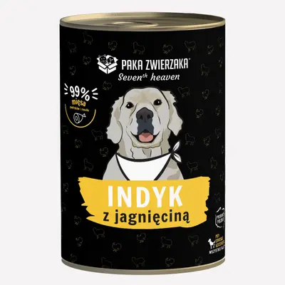 Karma mokra dla psa PAKA ZWIERZAKA Seven’th Heaven indyk z jagnięciną 400 g