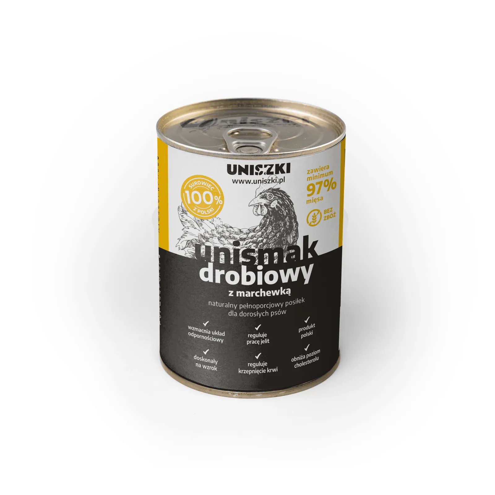 Karma mokra Unismak drobiowa z marchewką 400g