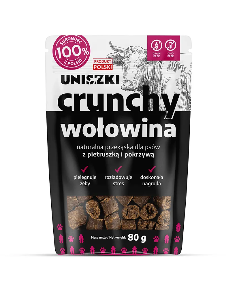 Crunchy wołowina pietruszka pokrzywa 80g