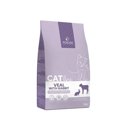Pokusa Karma sucha dla kociąt CatLine cielęcina z królikiem 1kg