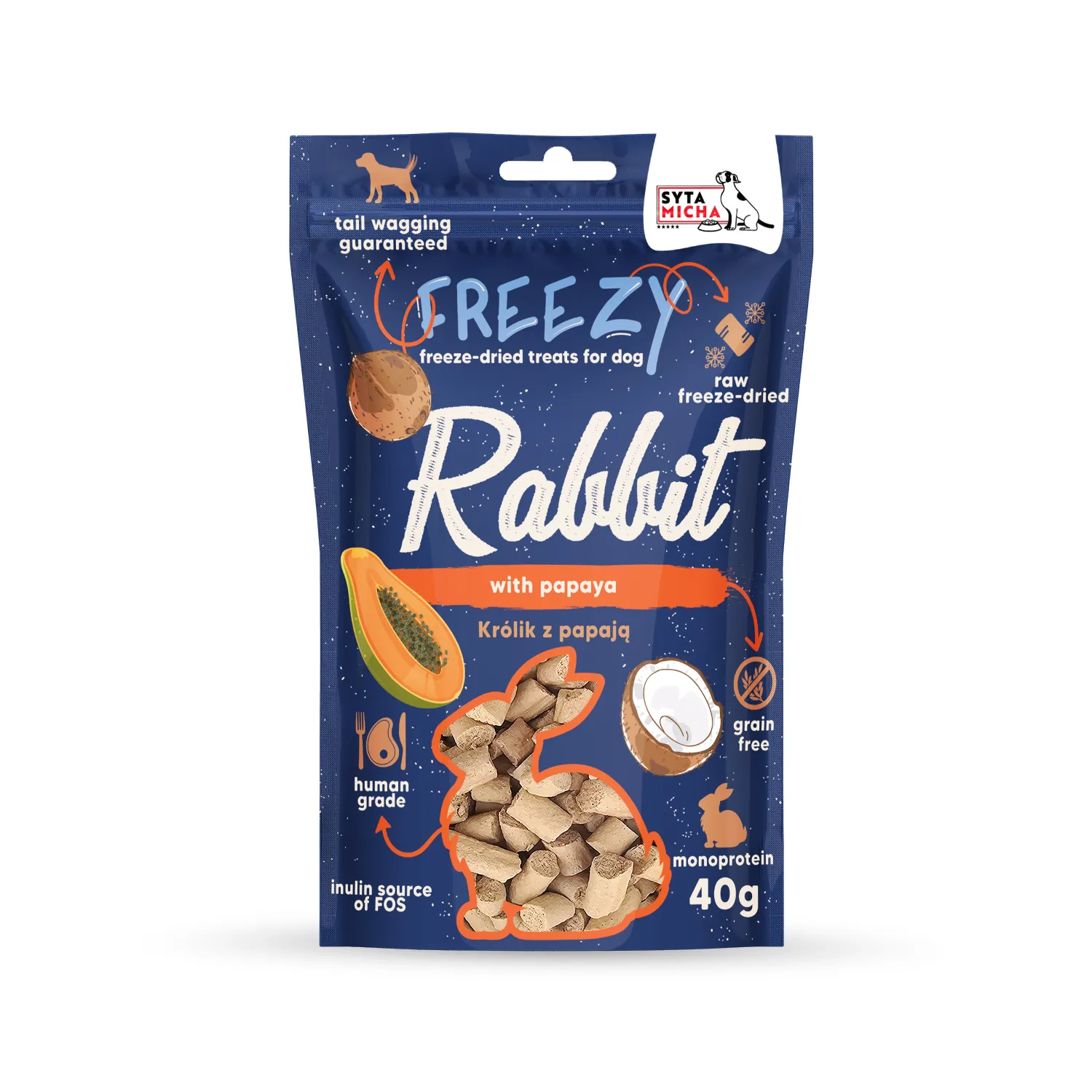 Freezy królik z papają i kokosem 40g