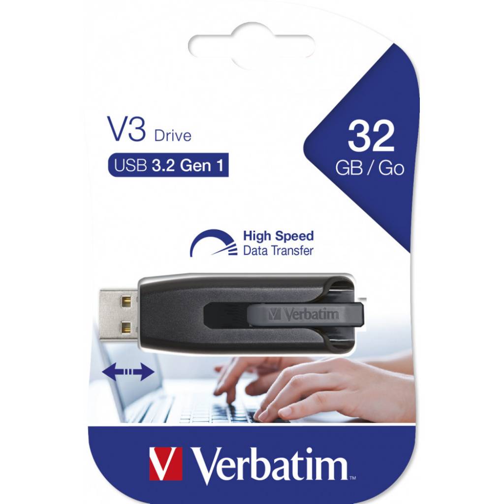 USB Stick 32GB 3.2 Verbatim Pinstripe