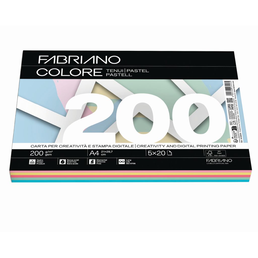 Kopirni Papir A4 Fabriano Kolor Miješani 200 Gr
