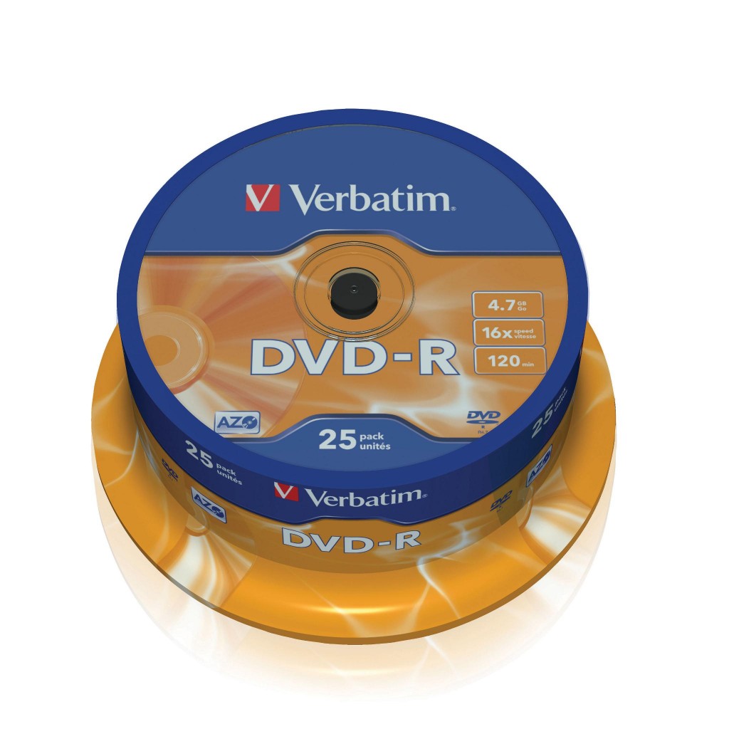 DVD - R 4.7GB Verbatim 25/1 Spindl
