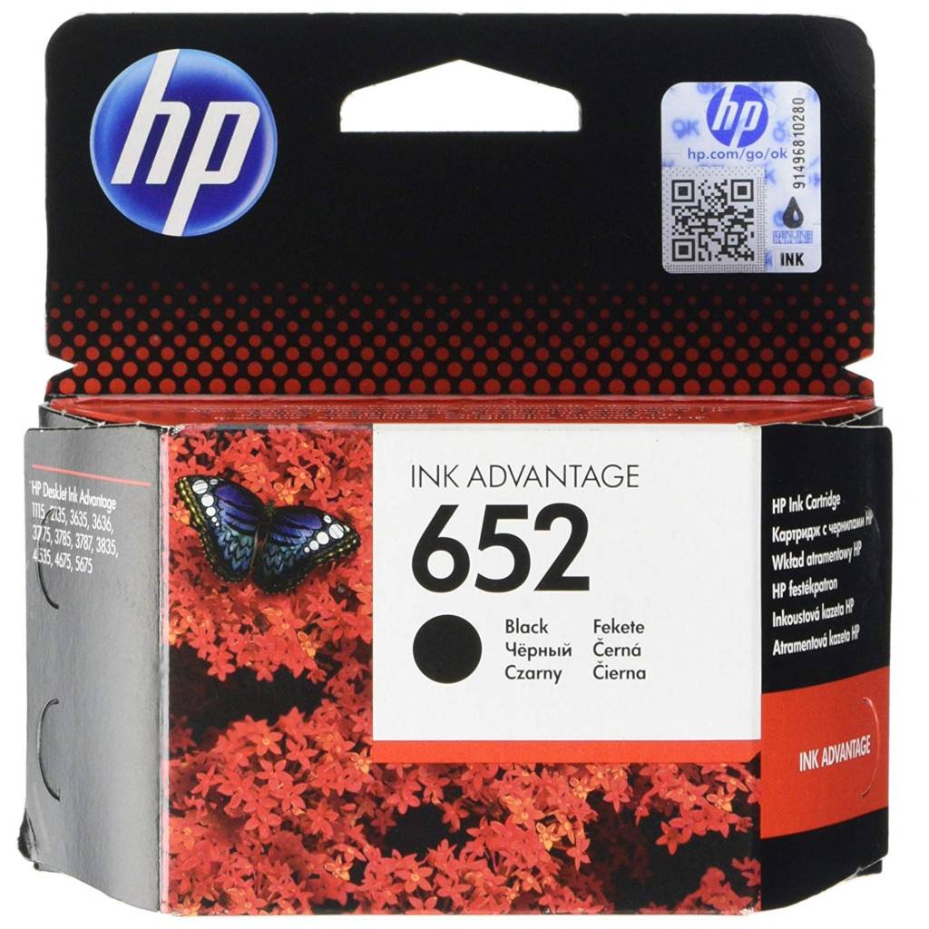 Tinta HP F6V25A 652 Bk