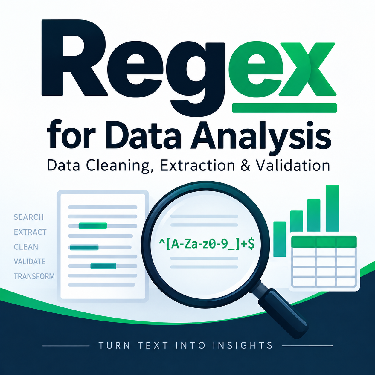 Regular Expressions: Data Cleaning & Text Analysis course