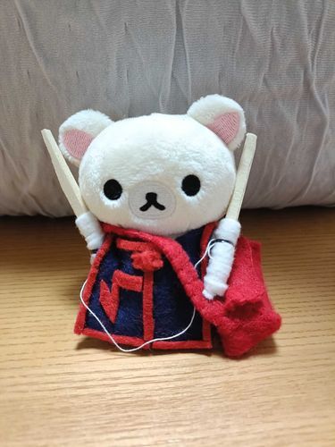 カバンと木刀作って持ってもらったよ〜