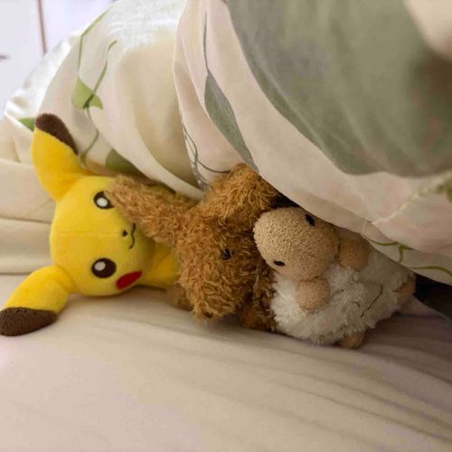 おやすみ終わっちゃうね。
でも一緒だから、こわくないよ。