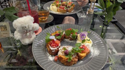 お花のパンケーキとくまちゃん🧸