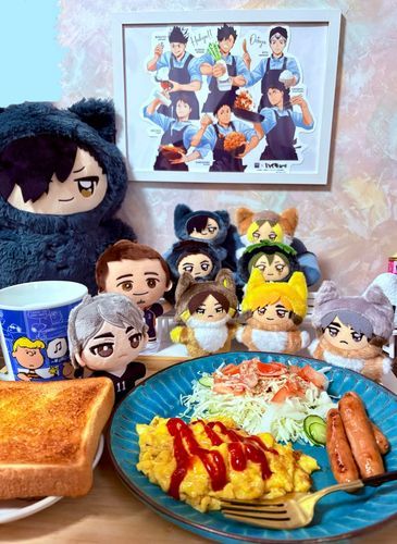 飼い主、久しぶりにたまごかけごはん以外の朝ごはん作ってた。