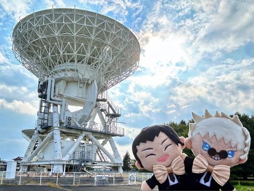 🏖️「とっても大きい！20m電波望遠鏡だよ！🌌✨」
夜も見てみたいね！🌟