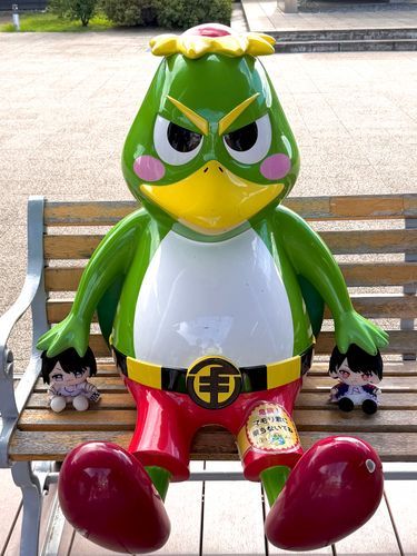 最後にカッパ？さんに頭を撫でてもらいました
名残惜しいけど帰りましょう
たのしかったね　また来ようね