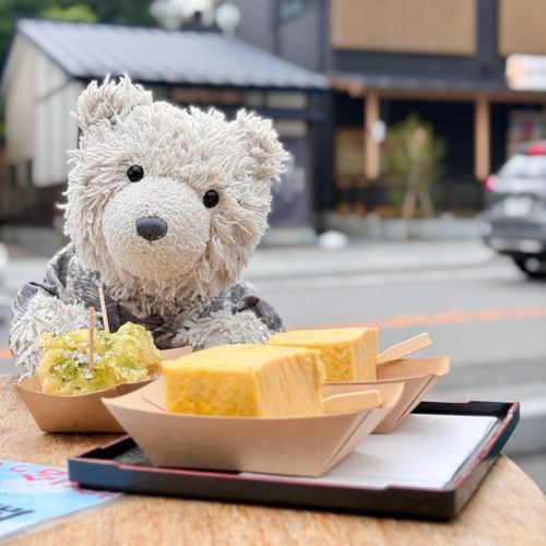 ゆば が めいぶつ なんだって🙌🏻
ゆば の たまごやき と てんぷら たべたよっ