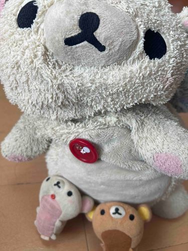 治ったよー！もう恥ずかしくない！ボタンがない時は、開放感があったけど、やっぱりコリラックマにはボタンがないとね！