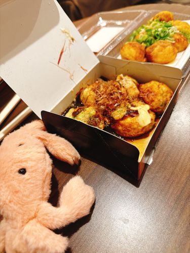昨日の夜はたこ焼きパーティーをしたやわらかいかに