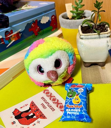 ！みてよ〜
ロシアの友達がおまめにくれた！
カッコいいクマのカードとお菓子😋何味だろう？ちょっとロシア語ベンキョーしてくるー！