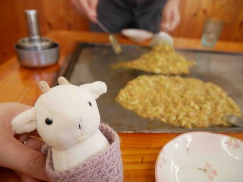 ちょっとまえ、もんじゃ、ていうやつたべため🐐