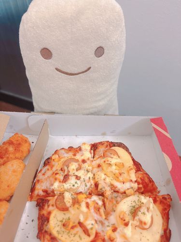 一緒にピザ食べようね🍕