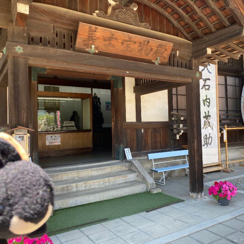 みなさんこんにちは、フトちゃんです。何とおかあさんに連れられて兵庫県赤穂市にやってきました❗️暑かったですが、お城やお寺、神社を回ってとても楽しかったです。おかあさんは資料館で刀を見てまたウホウホしていました…。赤穂は塩が有名なので、お土産には塩クッキーと塩マドレーヌを買いました。