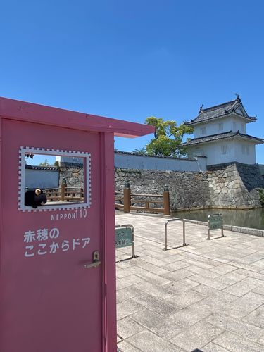みなさんこんにちは、フトちゃんです。何とおかあさんに連れられて兵庫県赤穂市にやってきました❗️暑かったですが、お城やお寺、神社を回ってとても楽しかったです。おかあさんは資料館で刀を見てまたウホウホしていました…。赤穂は塩が有名なので、お土産には塩クッキーと塩マドレーヌを買いました。