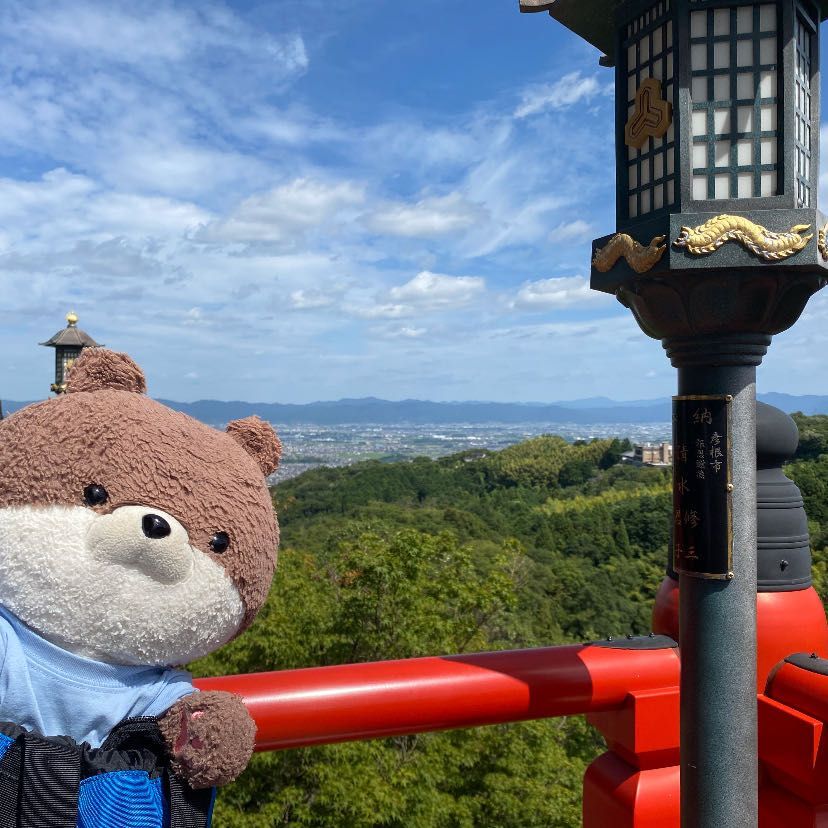 みなさんこんにちは、カワミちゃんだよ。今日は信貴山にある朝護孫子寺っていうお寺に行ってきたよ。大きな虎の張子にお出迎えされて、とても楽しかったよ。山頂まで登ったら、奈良盆地や大阪の藤井寺、羽曳野の辺りがとてもよく見えたよ‼️今日は比較的暑くなくて、山歩きをしても快適だったよ。