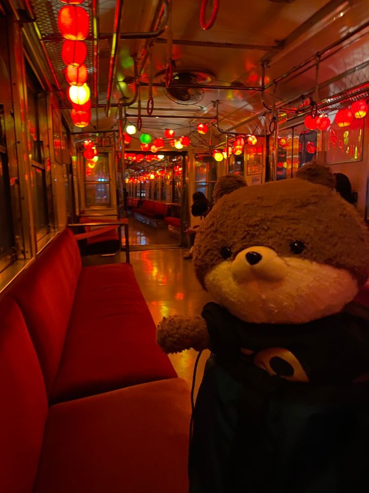 今回も弘前市のかっこいい電車に乗ったよ🚃この電車、いろいろ工夫がしてあって大好きなんだけど、再来年の三月で運休になるんだって。寂しいなあ…😢