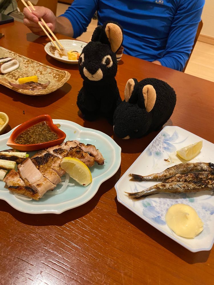 カワミちゃんが青森で食べたおいしいご飯だよ。焼肉を食べに行ったら、とうもろこしがあったんだけど、今が旬のすごく甘いとうもろこしだったよ🌽
海鮮居酒屋みたいな所では、イカを食べて満足したよ🦑青森は食べ物がおいしくてついつい食べ過ぎてしまったよ🤤