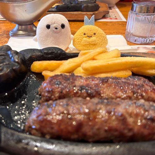 はんばーぐを、たべました。