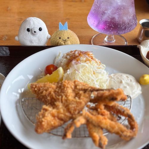 あげものを、たべました。