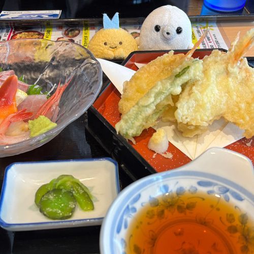 てんぷらを、たべました。