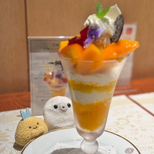 ぱふぇを、たべました。