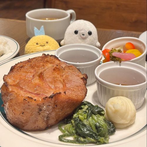 ぽーくすてーきを、たべました。