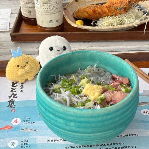 しらすどんを、たべました。