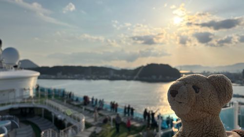 今日は時間がなくて街で写真撮れなかったの… 出港する時はみんながばいばい👋してたよ〜
明日からは瀬戸内海をこえて四国にいくよ！たのしみ🦁