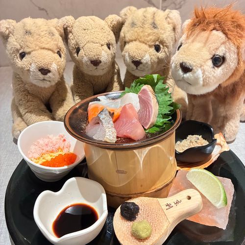 次は本日のお造り🐟ママとパパはお刺身だ〜いすきだから嬉しそうだったよ！京都の漁港で取れたお魚をライム🍋‍🟩と岩塩と自家製お味噌でいただくよ
岩塩の上にライムを搾って、でてきた塩分にお刺身をつけるんだって！すごーく贅沢⸝⸝-  ̫ -⸝⸝