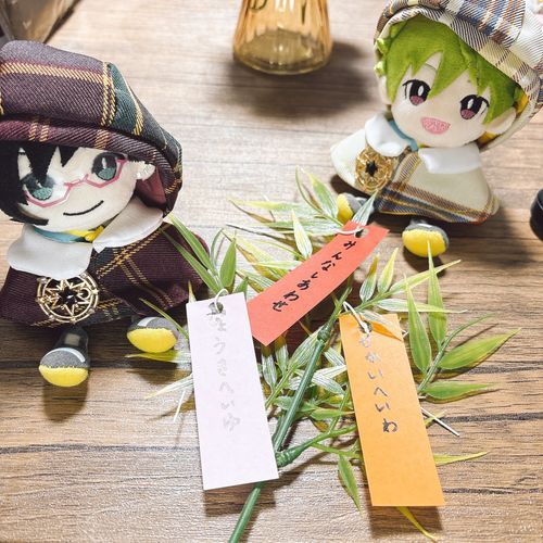 ささのはさらさら！
おりひめさま、ひこぼしさま、
あえてるといいな！