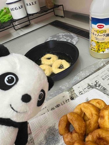 パンちゃんもっちゅりんみたいなドーナツ作ってみたよ！🍩