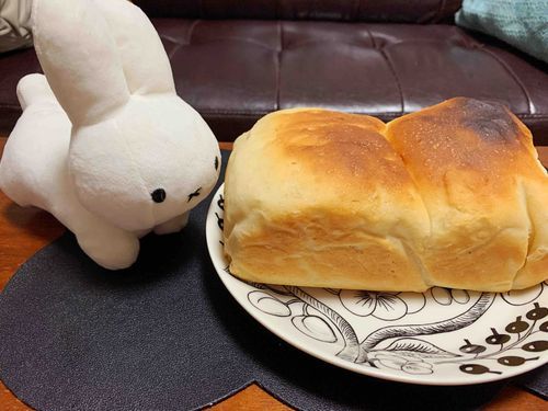 はじめて しょくぱん やいたんだってー
こむぎこと こめこ まちがえたし
こがしちゃった みたいだけど おいしかったよー
