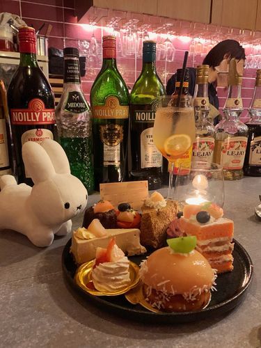 ことしも もものデザート いっぱい たべたよー