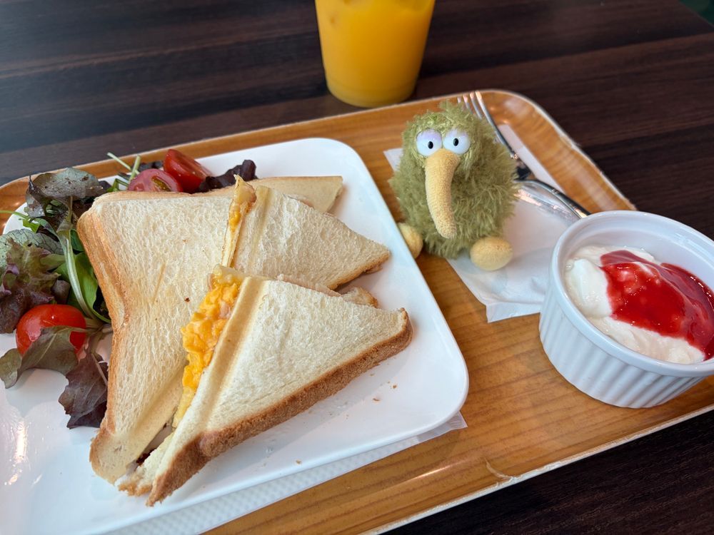 初の複数枚ポストういん〜♪
これから冒険に出るのでいっぱいお話しするんういん♪
羽田空港ってとこに来ています。空はどんより〜🌫️
まずは腹ごしらえして出発するういん♪
どんなところに行くのかな…？