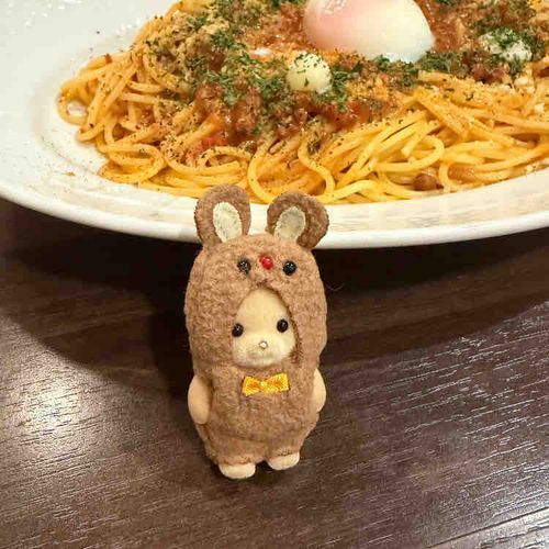 ミートソーススパゲティたべたよ

