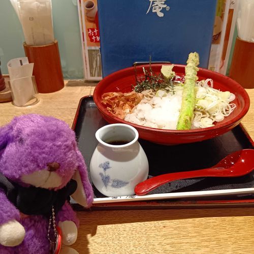 アスパラのおそばをたべたよ
おいしかった！