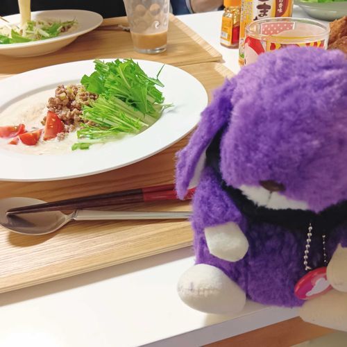 そうめんだよ
みきれてるけどからあげもあるよ