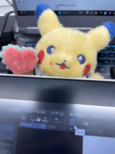 見守ってくれてるピカチュウ