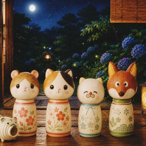 右から
🦊の雪彦おじさん
🐱のぬぬちゃん
🐱のミケ
🐹のハム
…と、言います！😆
よろしくお願いします！😊
