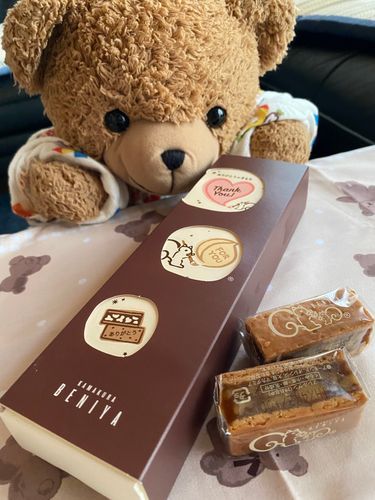 🧸「こんにちは！くま太郎とままなの🧸
いちぶのひとにはおしえたけど、ままぶじにたいいんしましたの！！🎉
ほんとはきょうたいいんだったんだけどはやめてもらいましたの🤣
きのうはたいりょくなくてヘロヘロになりごはんとかもたべずにふかいねむりにはいっていました( ˇωˇ )

いろいろとたいへんだったけどおはなしきいてくれたおともだちありがとう😊
ささえられたからままはがんばれたの😌✨
さっそく！オヤツたべたのよー！！
たいいんいわいにクルミッ子もらったからたべたけどやっぱりおいしいね🤤💕」